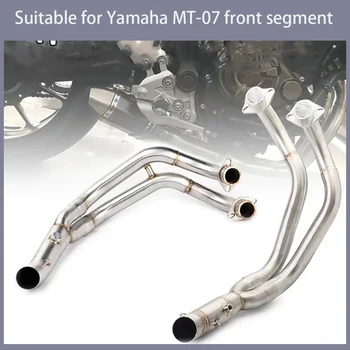 Motorcycle exhaust muffler Modified front slide muffler exhaust for Yamaha MT07 FZ07 2014 2015 2016 2017-2023 FZ07