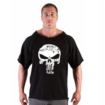 Abbigliamento da uomo abbigliamento da Bodybuilding Casual t-shirt oversize maschile sciolto Vintage cotone estate Top Top traspirante Running Gym