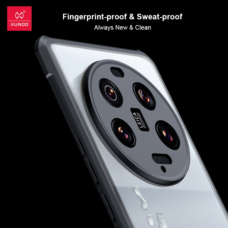 Xundd Shockproof Frosted Transparent Phone Case with Lens Protection
