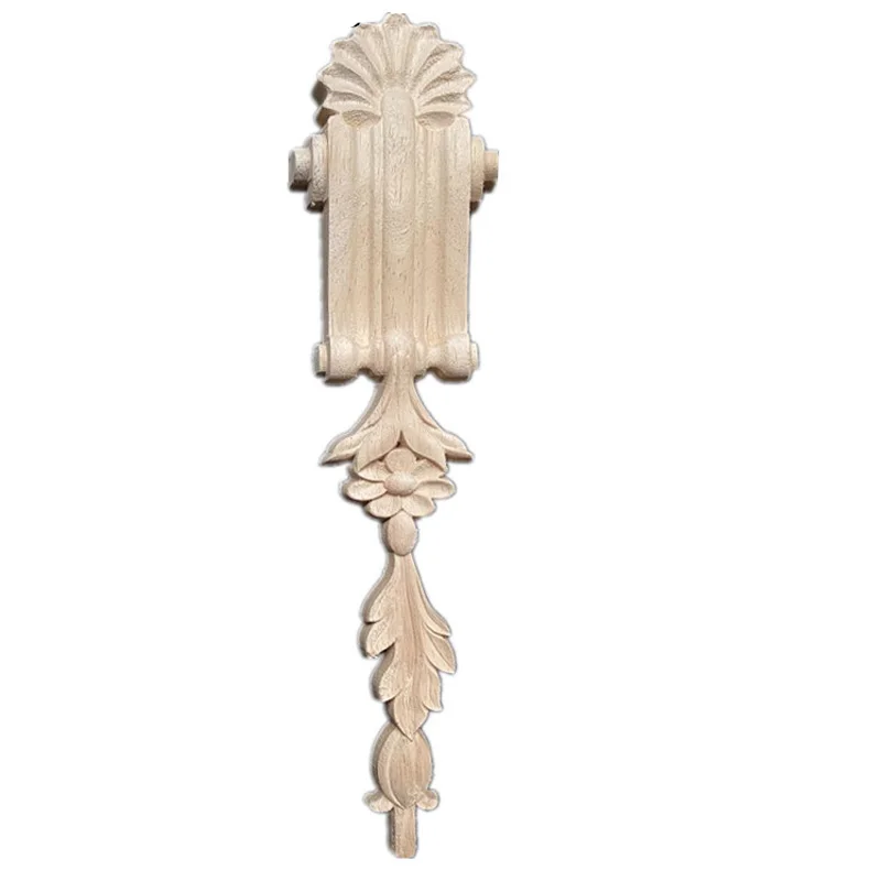 

30cm Wood Decoration Applique Vintage Creative Home Decor Maison Accessories Wooden Figurines Miniatures Carved Wall Column