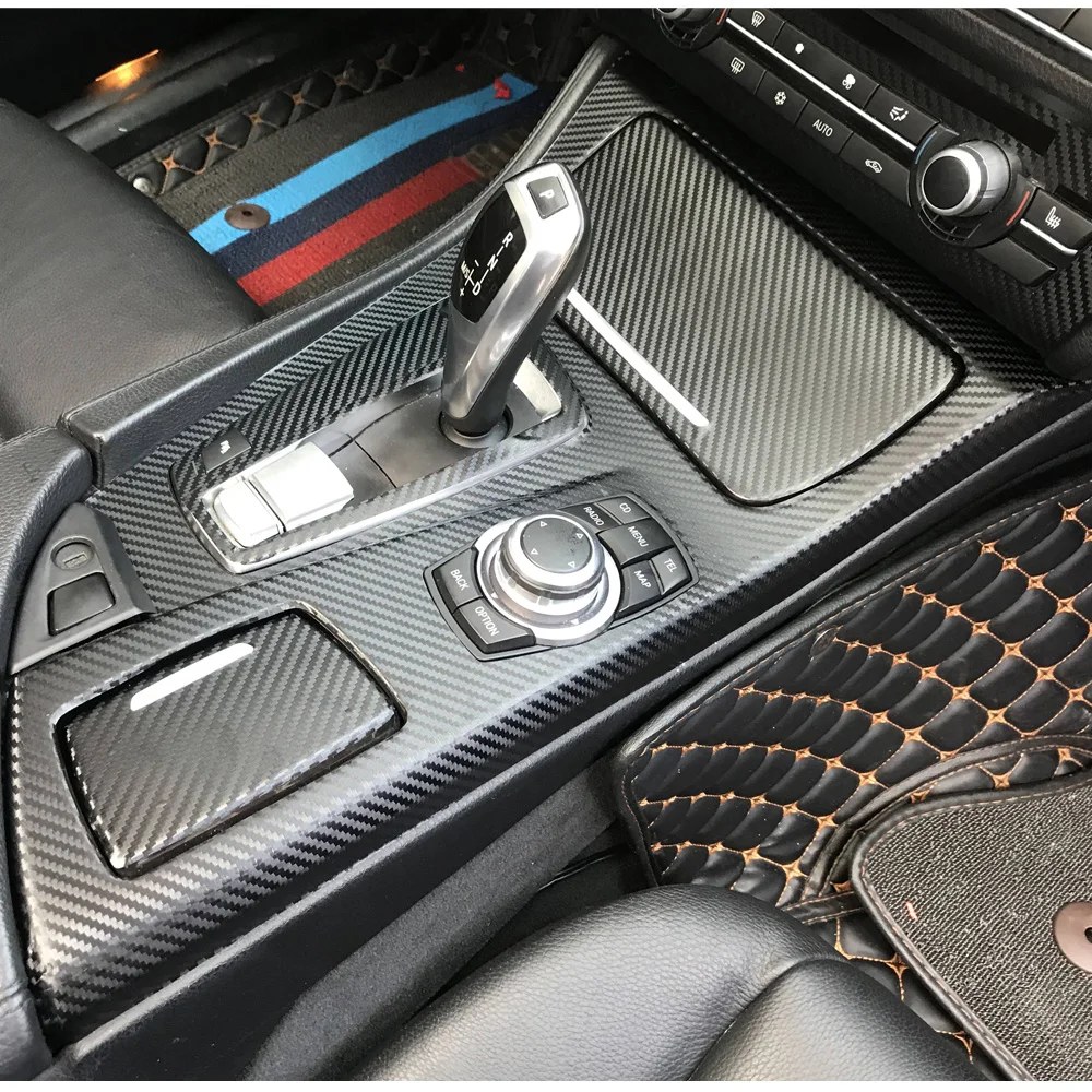 Für BMW 5 Series F10 F11 Carbon Faser Auto Innen Trim Abdeckung