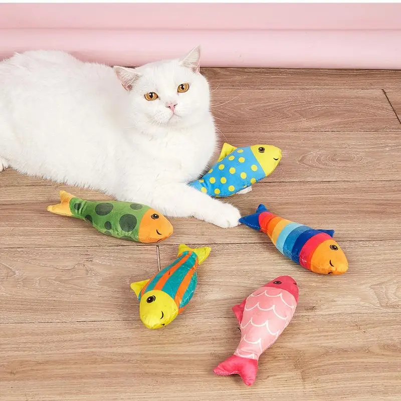 

Cat Fish With Catnip Interactive And Attractive Chew Toys With PP Cotton For Cats Pet Supplies For Cat House Living Room Study