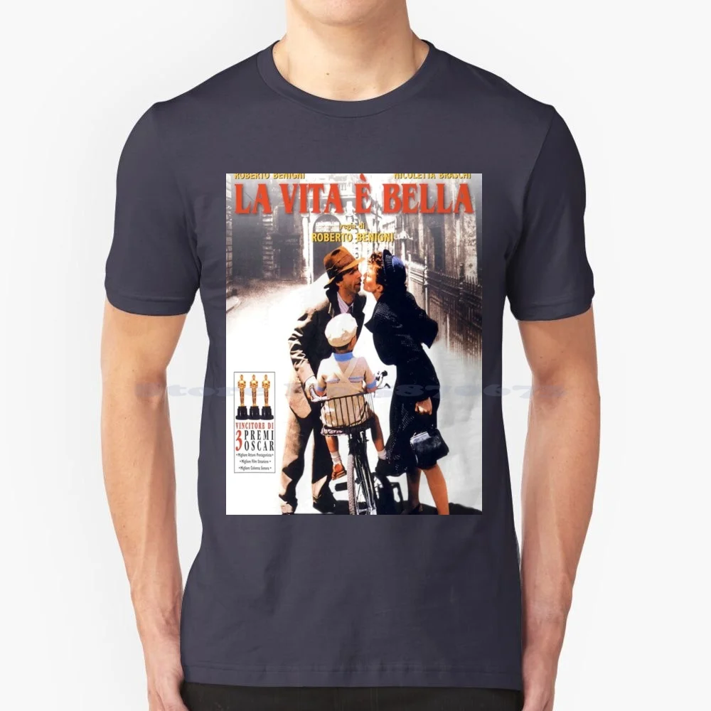 La Vita E Bella Family T Shirt 100% Cotone Tee La Vita E Bella La Vita E Belle Movie Life Is Beautiful Movie Italian Film