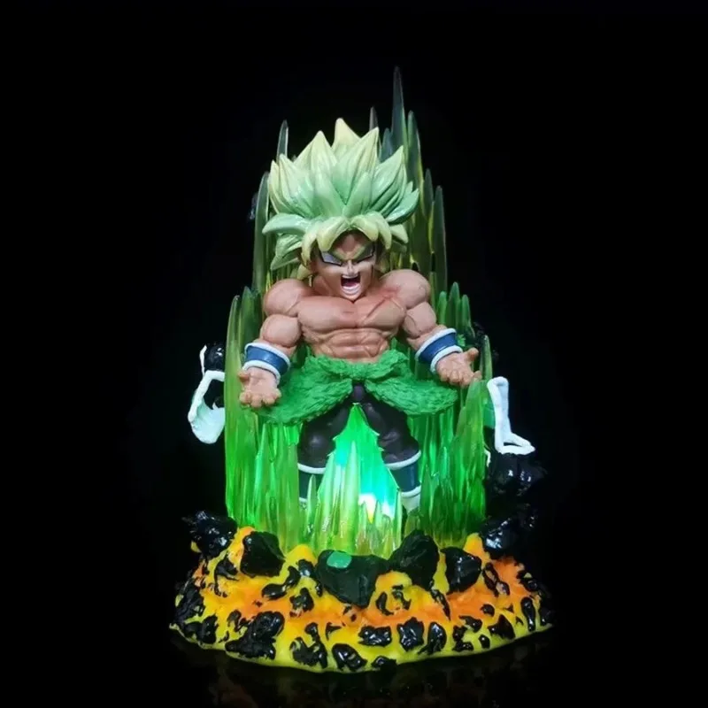 

Anime Peripheral Dragon Ball Super Saiyan GK Q Version Broli Son Goku Statue PVC Action Figure Collectible Model Toy Boxed