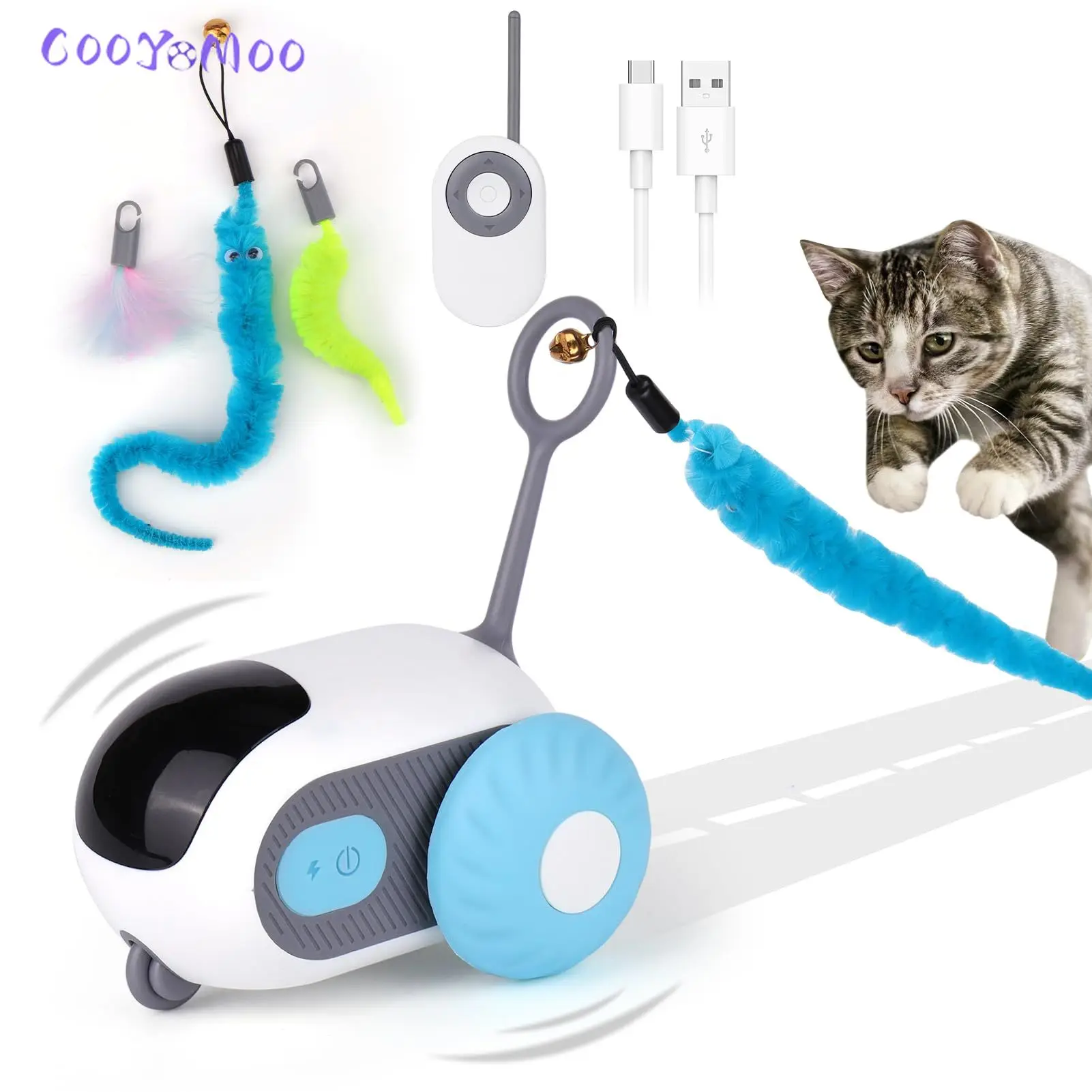 SmartRemoteControlCatToyCarrcInteractiveCatToySelfPlay