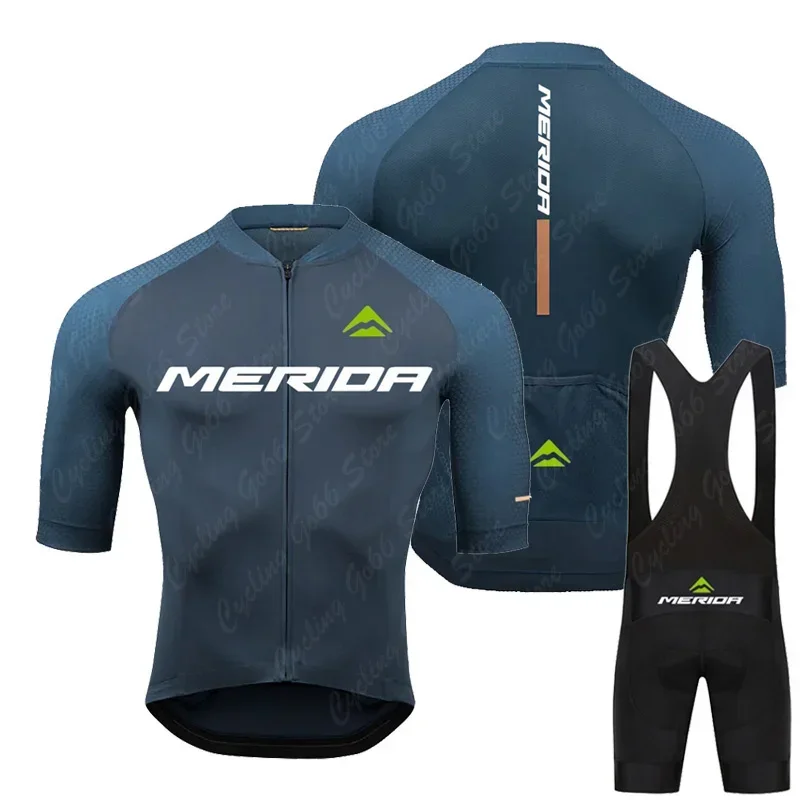 Merida Men short sleeve Jersey Summer Cycling sets Mountain Bike Shirt Breathable Bicycle Clothing Ropa Ciclismo MTB uniform 2