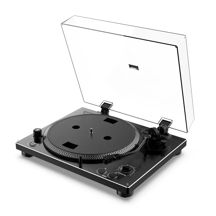 

Hot selling USB belt drive turntable pitch control retro