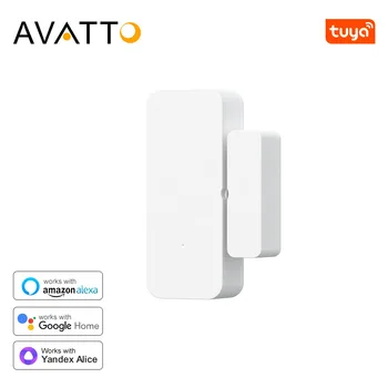 AVATTO Tuya WiFi/Zigbee Door Sensor Smart Door Window Detector Home Security Alarm APP Control Works with Alexa Google Home 1