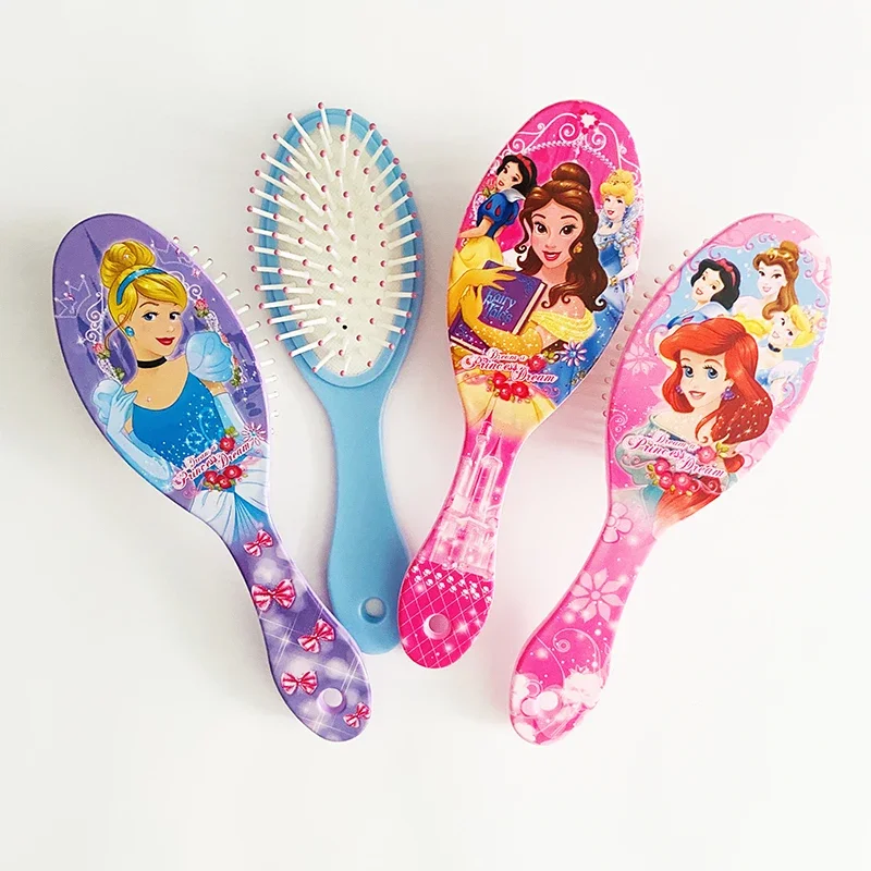 Disney Frozen Girls Sofia Princess Minnie Little Pony Girls Cute Massage Comb Mickey Comb Disney Cartoon comb Toys gifts Hair Accessories Hair Dye Comb Toys