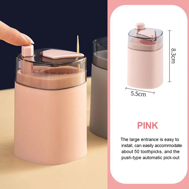 Pop-up Toothpick Holder Household Table Toothpick Storage Container Toothpick Box for Restaurant Home Table Decor
