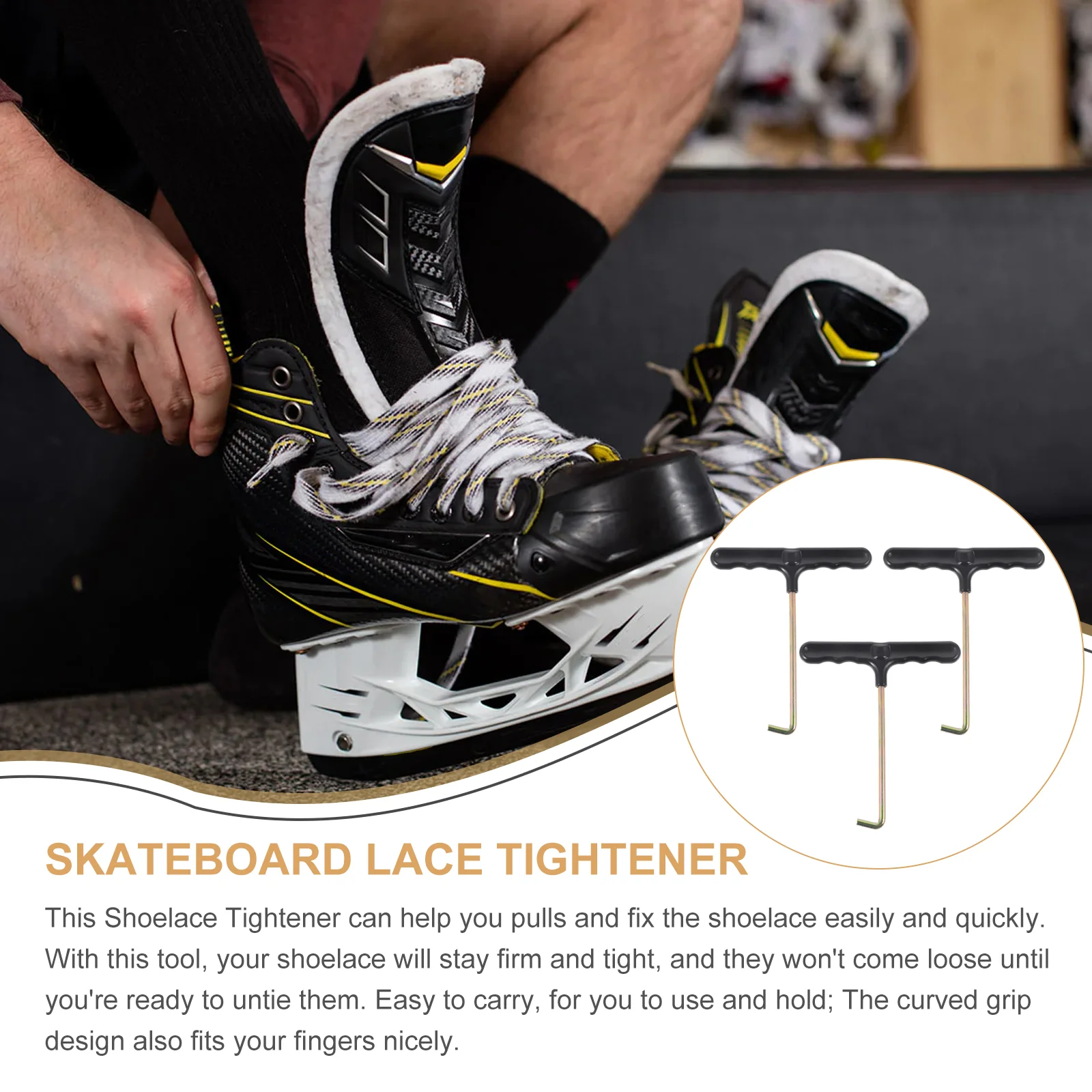 Hockey Shoe Lace Pullers Skate Hook Portable Tools