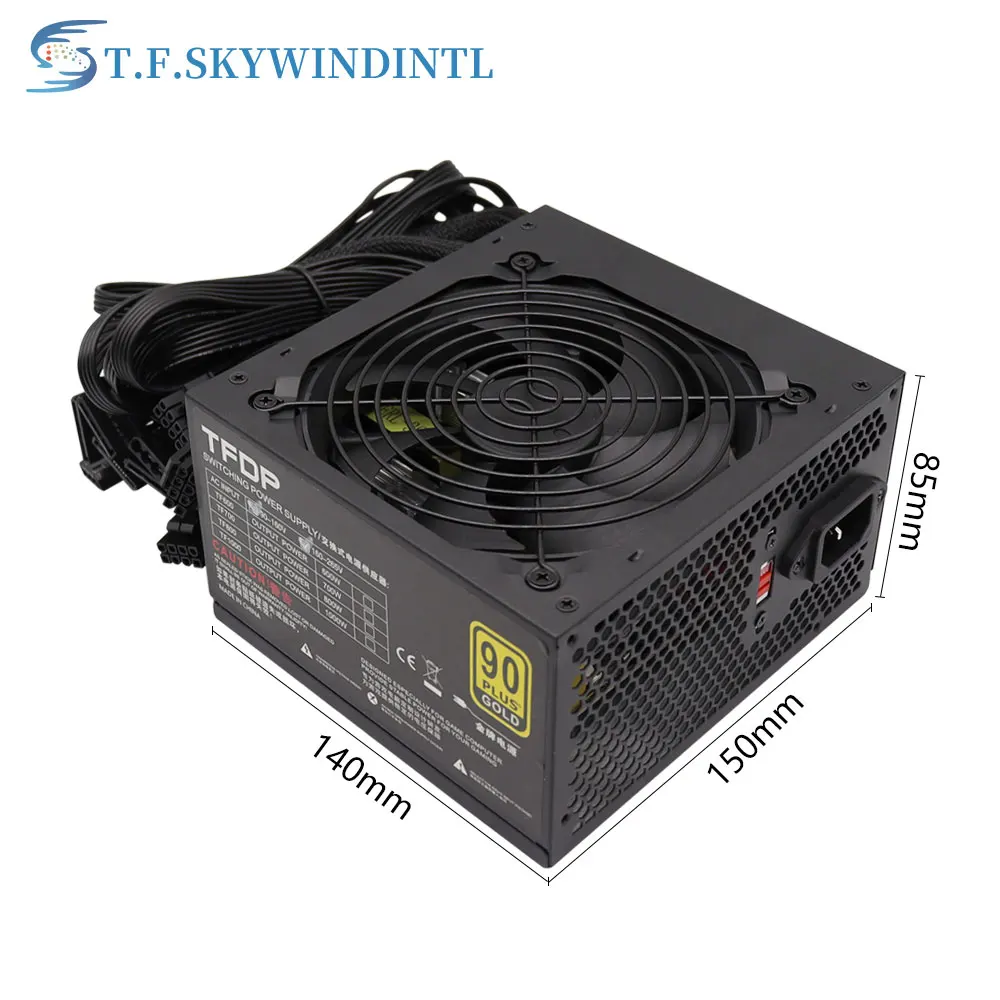 12V 800W Power Supply PC Gaming PC Power Supply PFC Silent Fan ATX 20