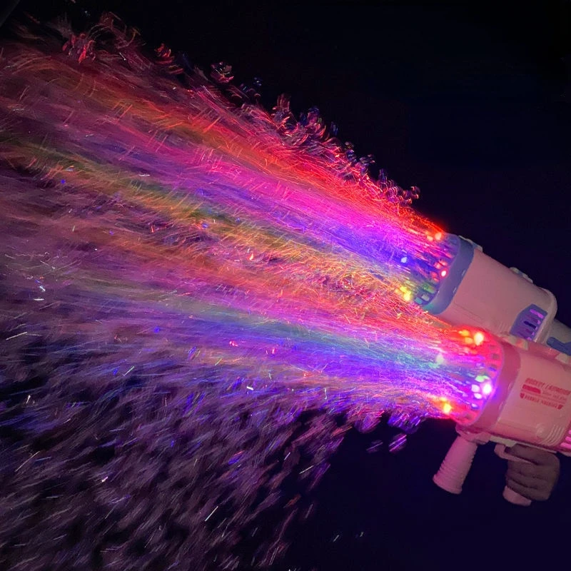 52/64 Holes Electric Bubble Gun Gatlin Machine Soap Bubbles Magic for Bathroom Outdoor Toys For Children |