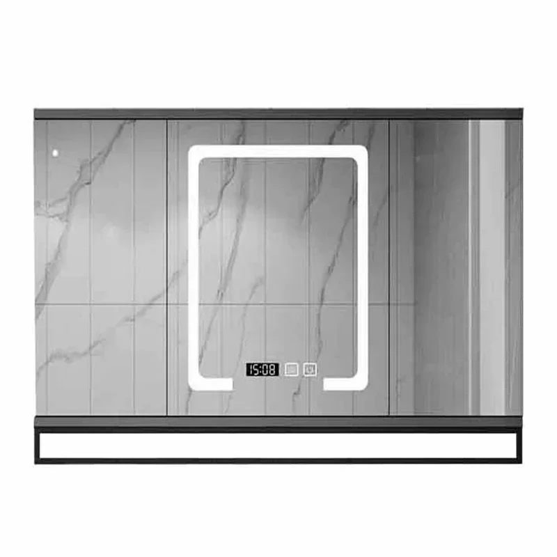 Smart Bathroom Mirror Cabinet Wall-mounted De-fog Storage Mirror Cabinet Simple Fashion Furniture Espejo Gabinete FYBC