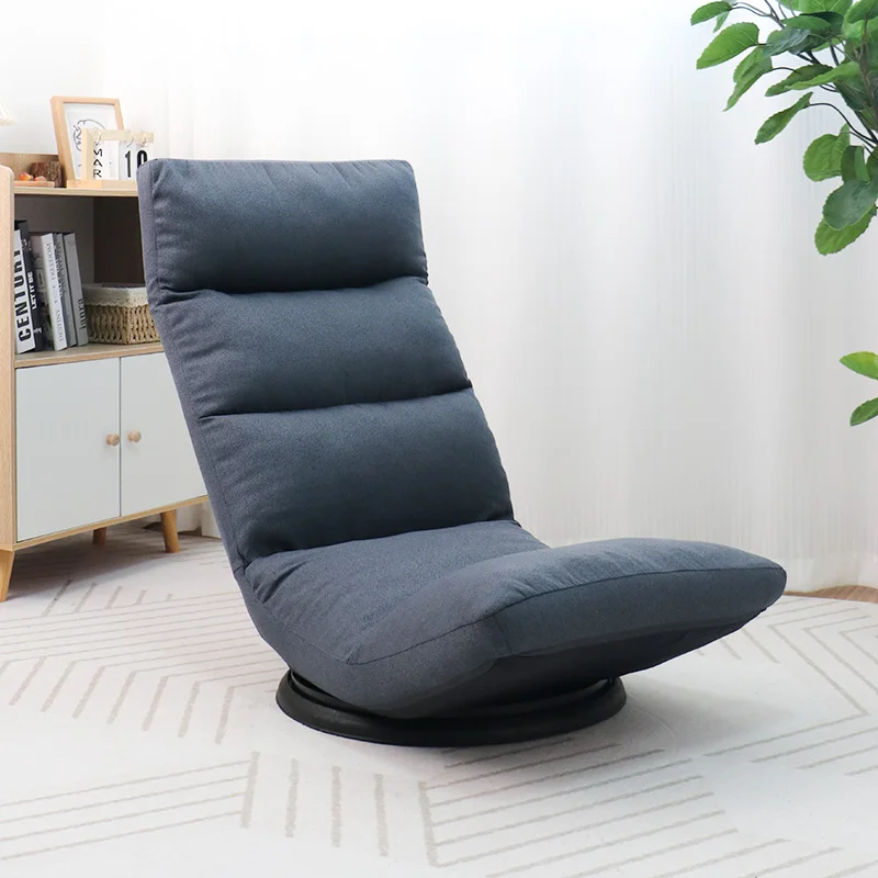 360 Degree Swivel Floor Chair with Back Support Living Room Chair Furniture Video Gaming for Reading, Lounging Blue Color