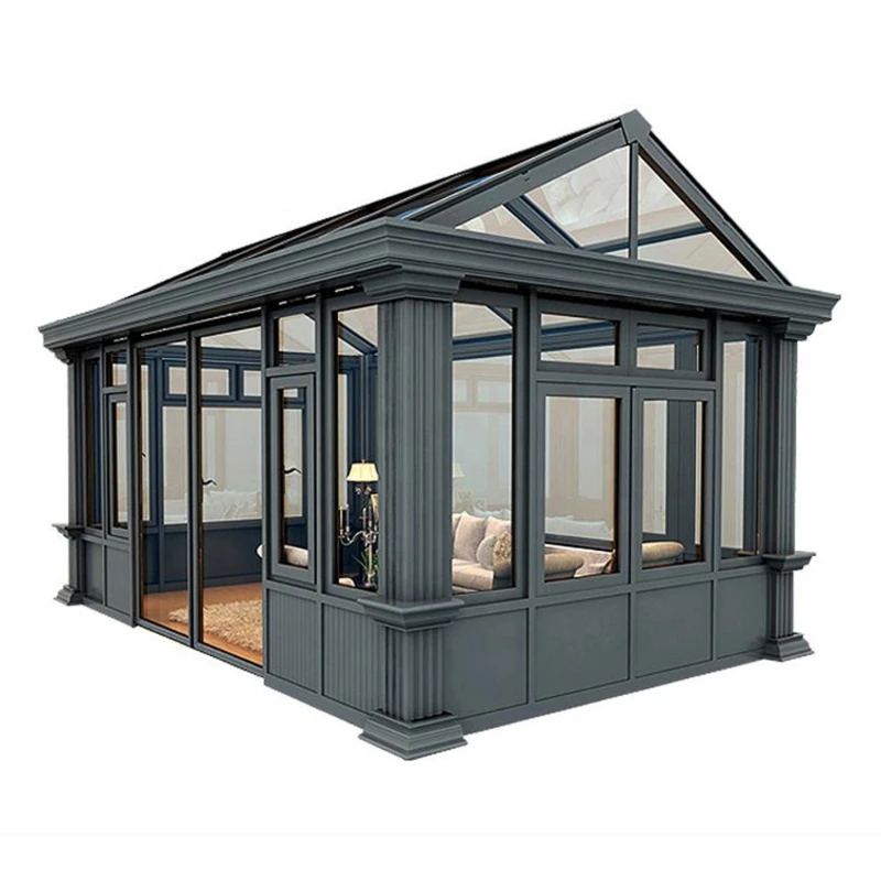 Custom 10X12 12X20 Free Standing Low-E Glass House 4 Season Solarium Veranda Sunrooms In Alluminio