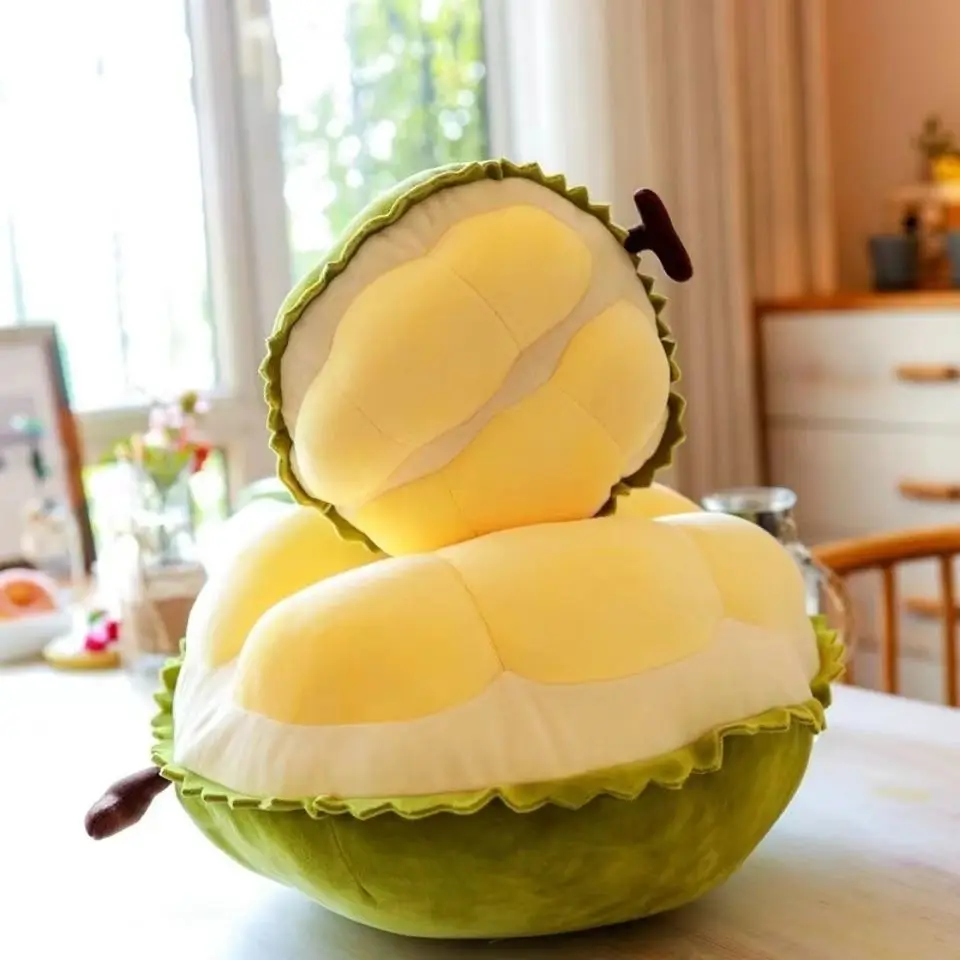 Creative and cute orange plush toys, durian pillows, rest pillows, home decor, high-quality toys