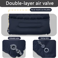 Matelas pneumatique simple de 10 cm d'épaisseur avec oreiller, gonflage sans pompe, lit d'invité pliable ultra confortable et compact pour la maison et les voyages 4