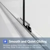 Bathtub Shower Door 60" W x 62" H Semi-Frameless Double Sliding Design Shower Tub Door 1/4" Clear Glass Panel, Chrome Finish 5
