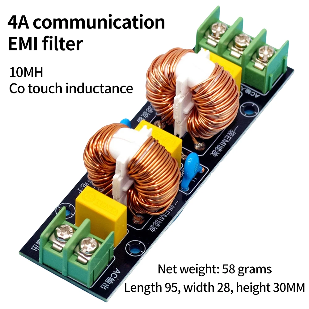 2A 4A 10A 18A AC EMI Filtro di alimentazione AC Modulo filtro ad alta frequenza Anti-interferenza elettromagnetica Filtraggio Componente DC - Image 3