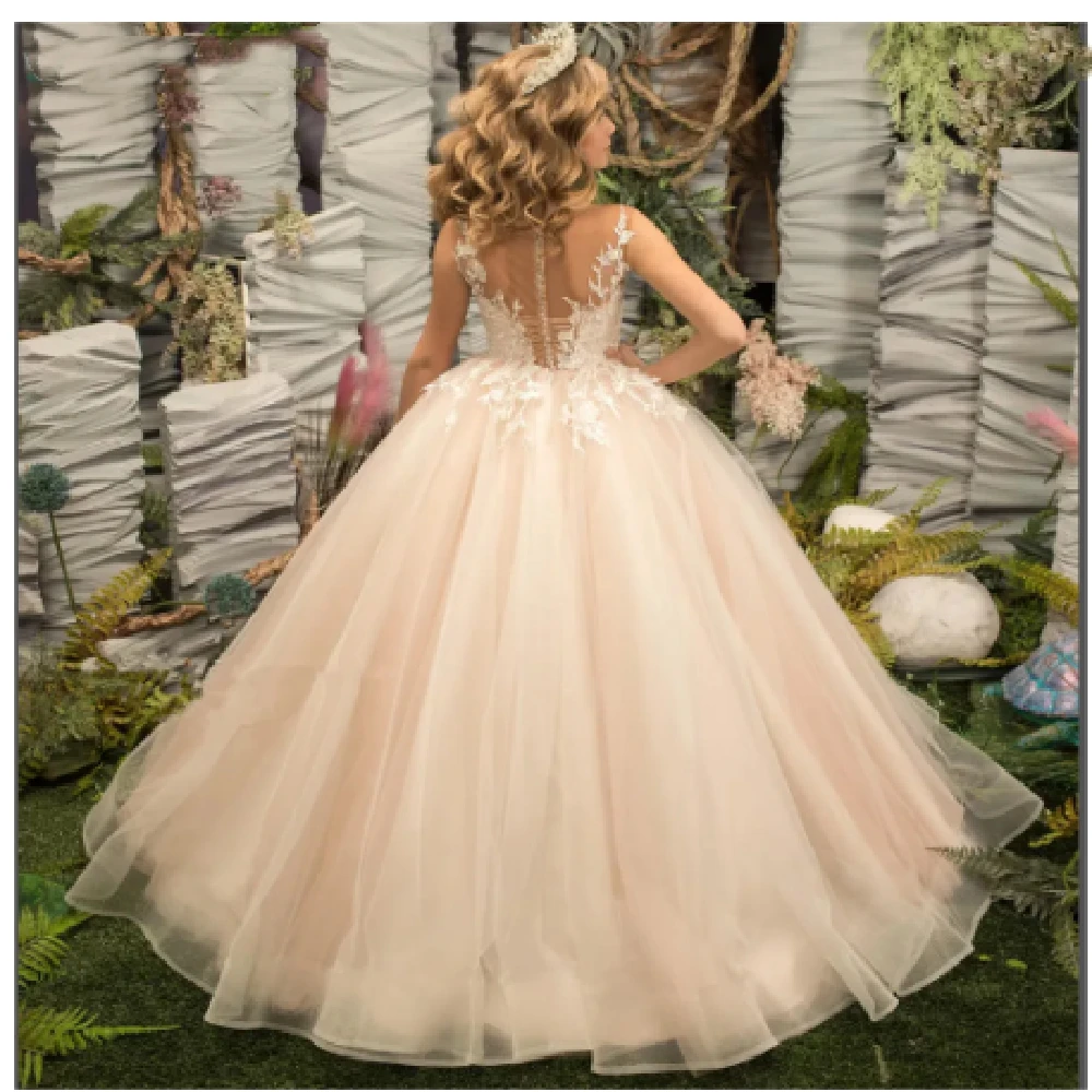 Flower Princess Dress Childrens Communion Pageant Dress Flower Dresses for Wedding