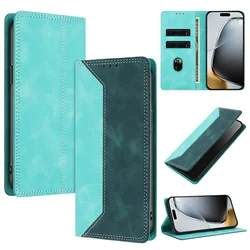Fashion Color Block Leather Flip Case for ZTE Nubia Focus 2 - Magnetic Phone Cover (010A)
