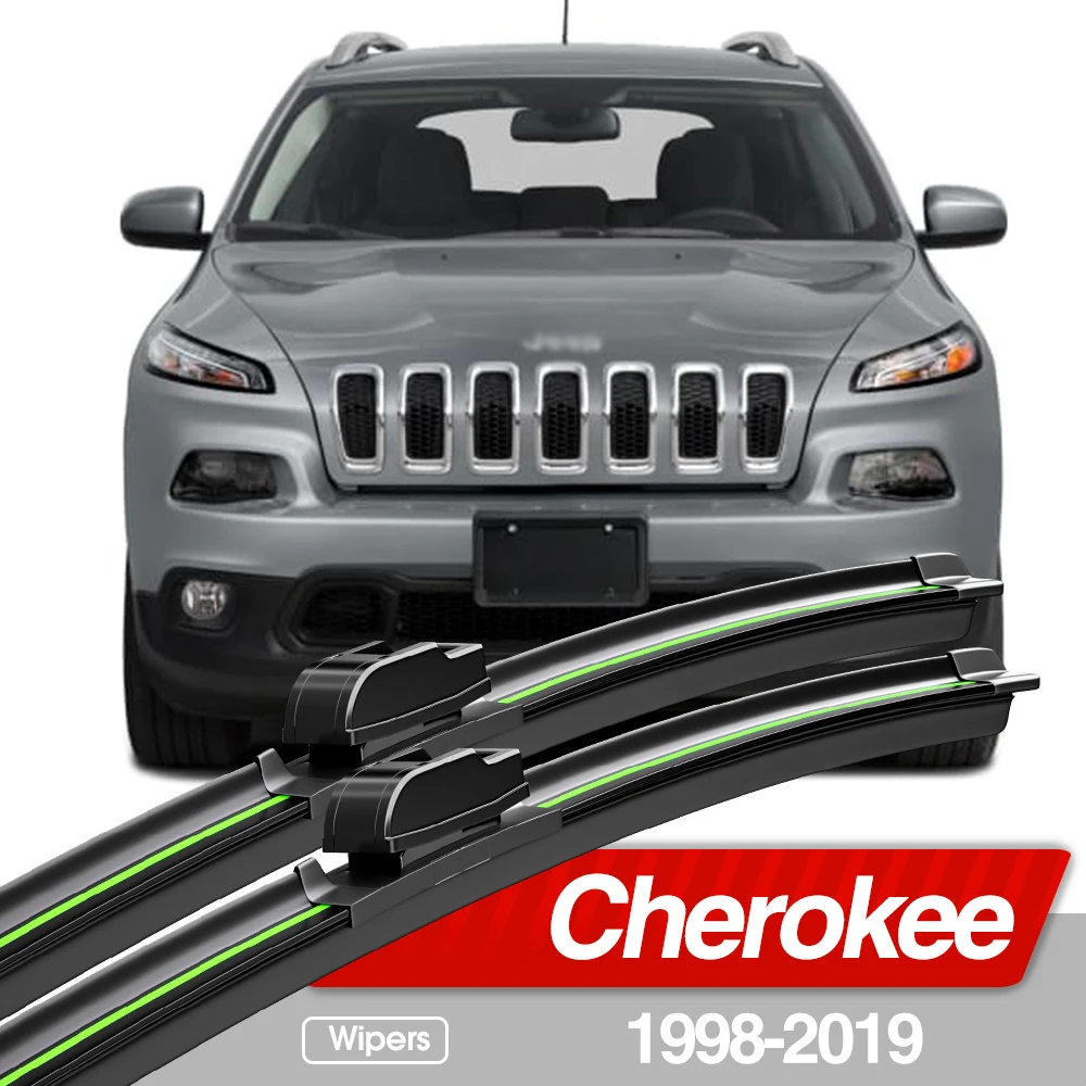 

For Jeep Cherokee XJ KJ KK KL 1998-2019 Front Windshield Wiper Blades 2x Windscreen Window Accessories 1999 2010 2015 2016 2018