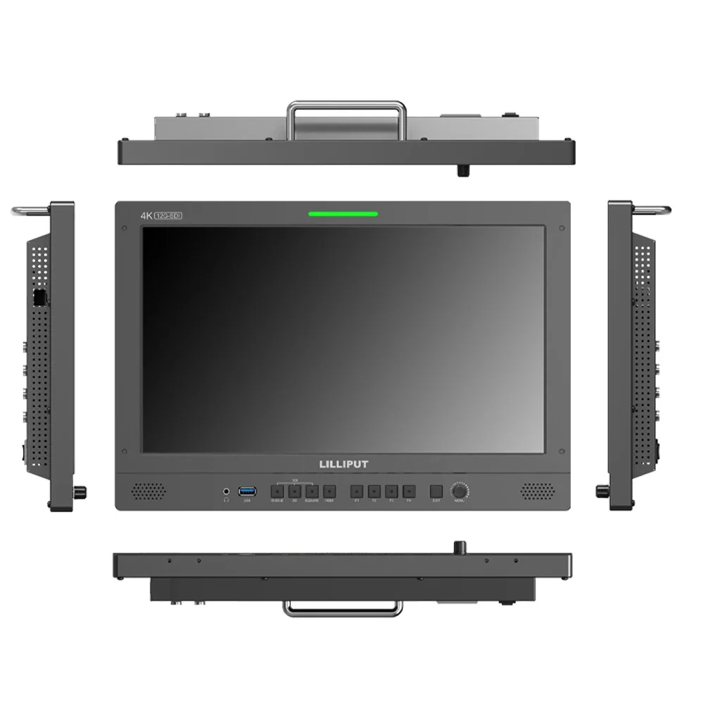 Lilliput Q15 HDR 3D-LUT 15.6 Inch 4K HDMI In Out 12G-SDI Broadcast Studio Monitor 12G-SFP Fiber Optic Input Connection