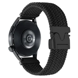 Nylon Elastic Braided Watchband, 20mm/22mm Adjustable Strap for 1pcs 20mm (Black)
