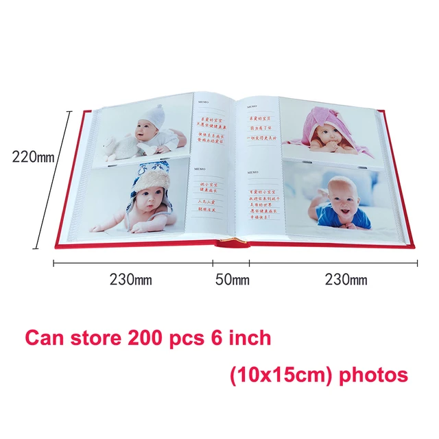 High-end Cloth Cover Scrapbook 200 Pockets 4x6 Photos Album 10x15 Photocard  Holder Baby Memory Interleaf Type Album Book - AliExpress