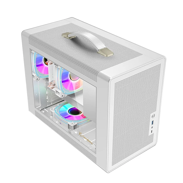 Power Train P60 ITX chassis desktop computer MATX desktop portable side-through host supports video card length 350MM 3