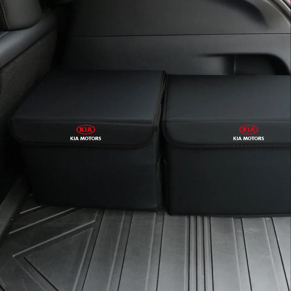 Große Kapazität Kofferraum Aufbewahrungstasche Weichfilz Organizer Box Zubehör für KIA Sportage Ceed Sorento Optima Picanto Rio Soul – Detail 12