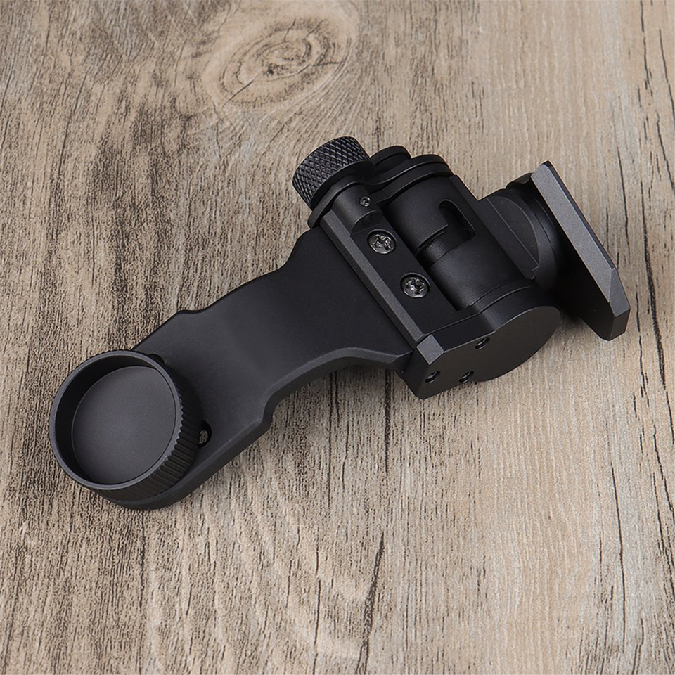 PVS-14 Dovetail J Arm Bracket NVG J Arm Night Vision Mount Aluminum Helmet Adapter (black)