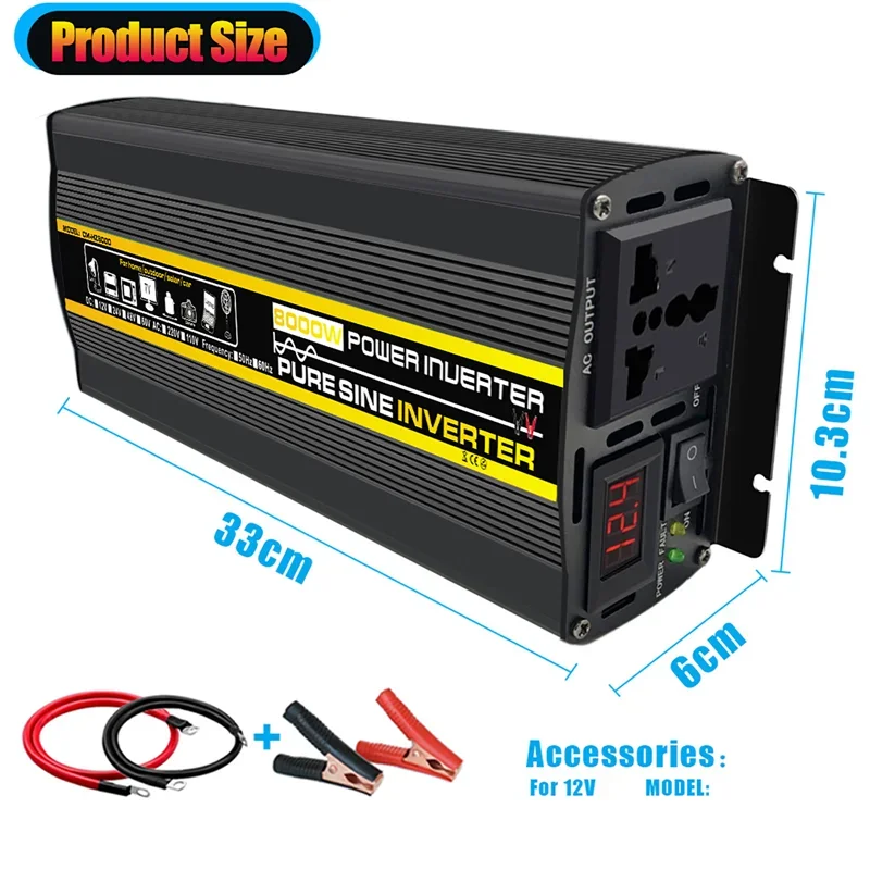 Solar Power System 6000W 8000W 18W Solar Panel 30A Controller 110V/220V Pure Sine Inverter Solar Controller Grid Solar Inverter