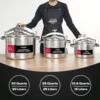 Extra Large 53 Quart / 50 Liter Professional Pressure Cooker, Heavy-Duty Aluminum Construction with Multiple Safety Systems 6