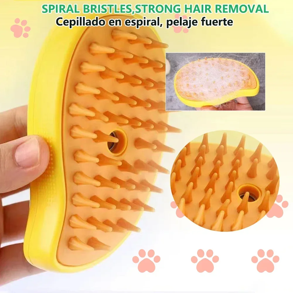 1-2Pcs 3 in 1 Cat Steam Brush Steamy Dog Brush Electric Spray Cat Hair Brushes for Massage Pet Grooming Comb Hair Removal Combs 3