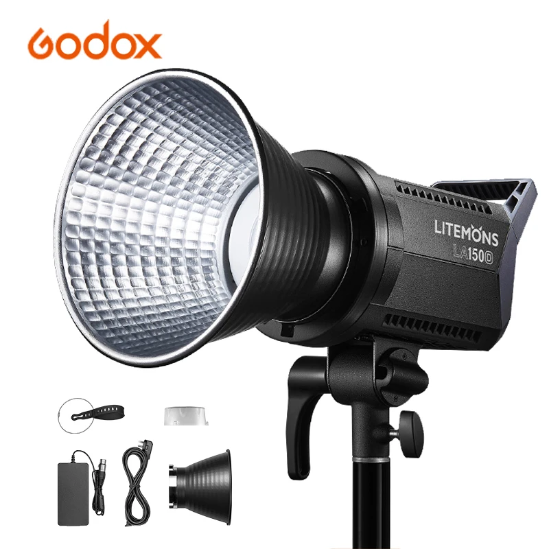 Godox LA150Bi LA150D LA200Bi LA200D LED 조명 보웬스 마운트, APP 제어, 2800K-6500K CRI 96 + TLCI 97 + 사진 조명