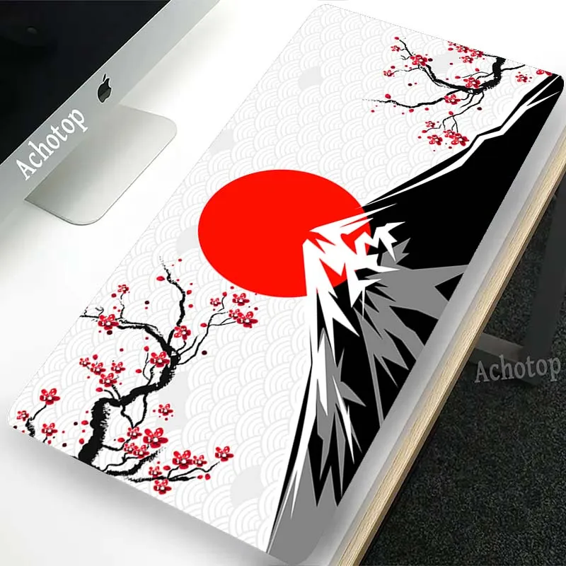 Alfombrillas de juego Sakura, alfombrilla para ratón de dibujos animados xl, tamaño grande, alfombrilla para ratón con pintura china para jugadores, teclado grande, alfombrilla para ordenador de escri