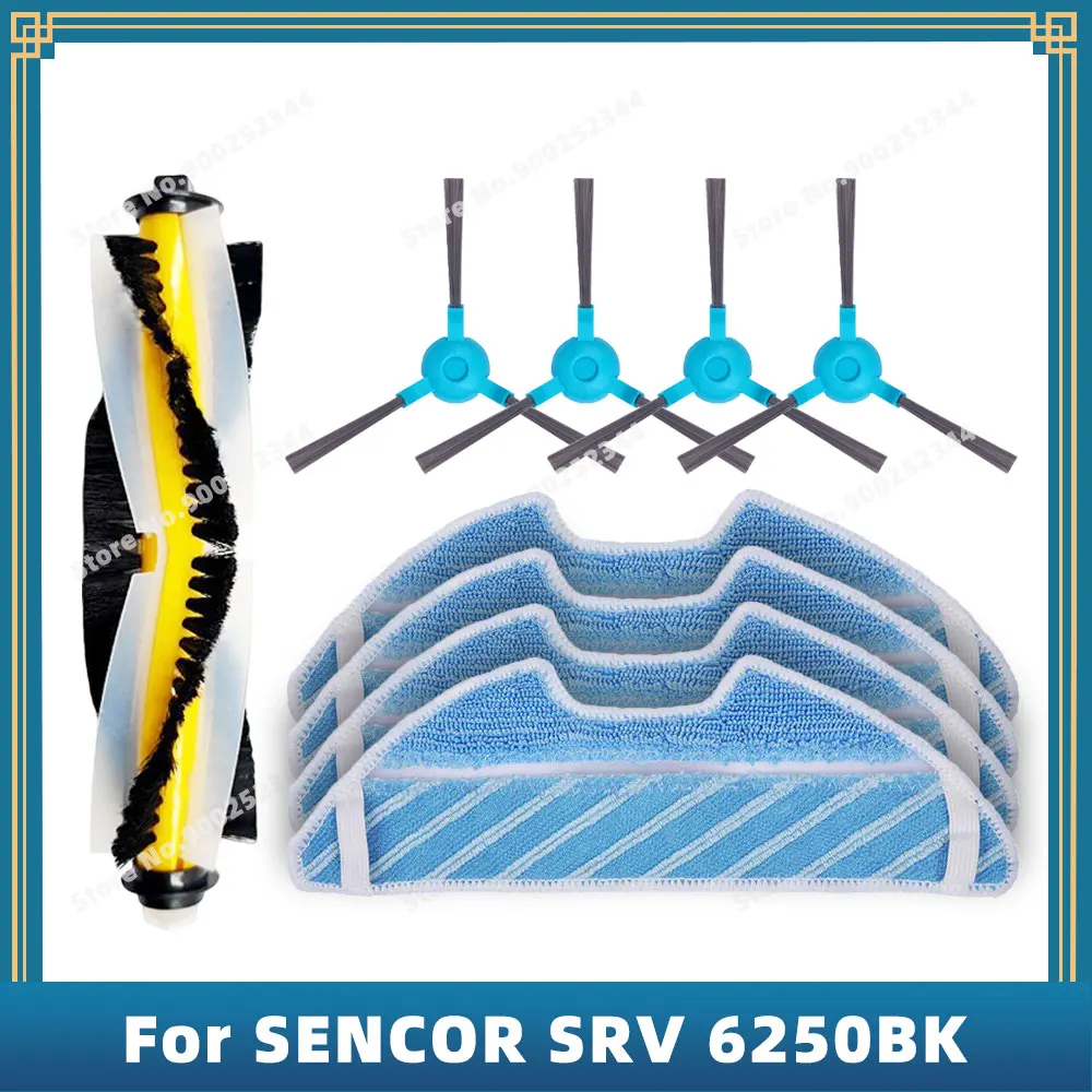 Lado Principal Escova Mop Pad Substituição de Pano Compatível para Sencor Srv 6250bk Peças de Reposição Acessórios
