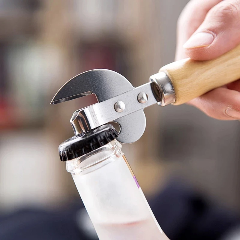 Description Picture 4 of itemStainless Steel Can Openers Beer Manual Opener Multifunction Manual Jar Bottle Bottle Lid Opener Gadget Kitchen Accessories