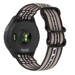 Premium Nylon Loop Band with Three - Ring Metal Buckle - Lightweight & Durable Bracelet - Forerunner 970 (Colorful stripes)