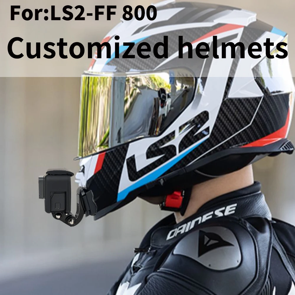 TUYU Premium Customized Motorcycle Helmet LS2 MX701 ff801358 luminium Chin Mount for GoPro Hero10 Insta360 X2 3 DJI Accessories 4