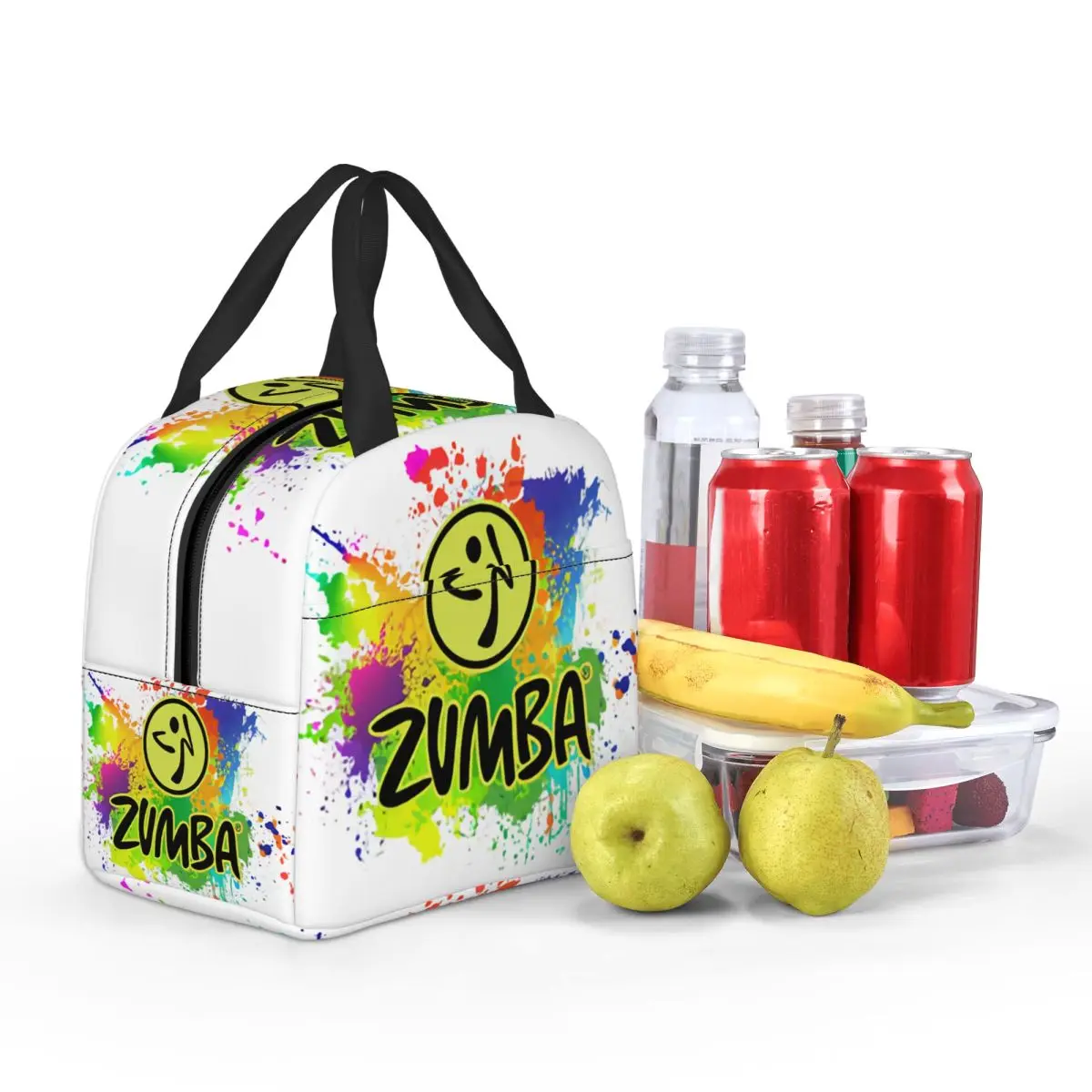 Custom Fitness Zumbas Insulated Lunch Bag for Women Resuable Dance Cooler Thermal Bento Box Office Picnic Travel 6