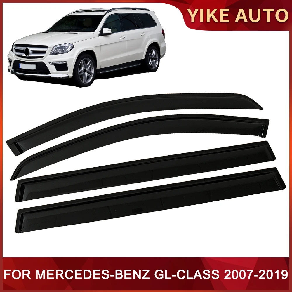 

Window Visor for MERCEDES-BENZ GL-CLASS 2007-2019 Weathershied Door Visor Wind Sun Rain Guards Side Window Wind Deflectors Auto