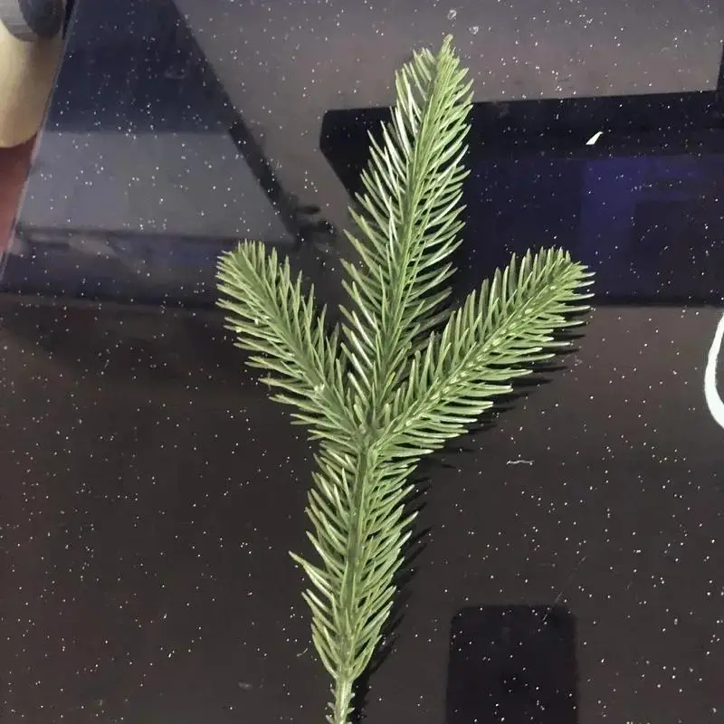 10Pcs Artificial Simulation Pine Branches Christmas Tree Accessories DIY New Year Party Decorations Xmas Ornaments Kids Gift