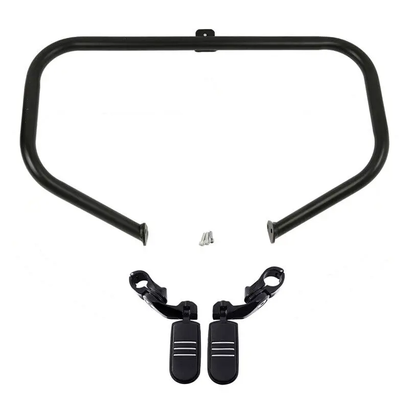 

Motorcycle Engine Guard Crash Bar/Footpeg Mount For Harley Touring Street Glide Road Glide Road King Electra Glide 1997-2008 07