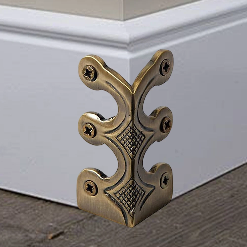 6/12PCS Vintage Metal Corner Protector Iron Skirting Board Decorative Guard Board For Living Room Office