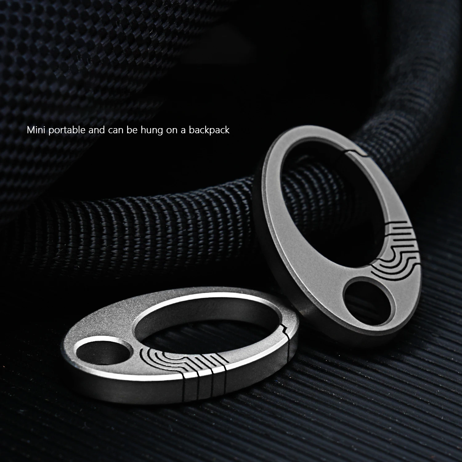 MINI Titanium Alloy Car Keychain Bag Buckle Pendant Men's Waist Hanging Outdoor Metal Hiking Backpack Buckle Quick Hanging EDC