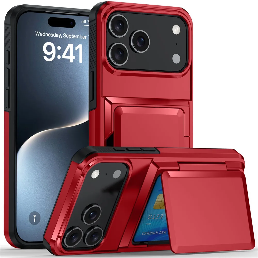 Premium Wallet Case with Credit Card Holder and Heavy Duty Shockproof Protection