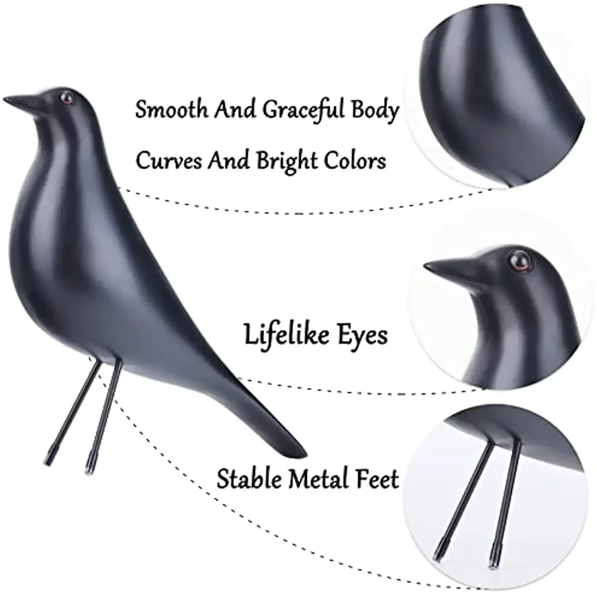 Bird Figurine Resin Bird Statue Sculpture Modern Minimalist Bird Decorative Ornaments for Living Room Bedroom Office Decor - Image 3